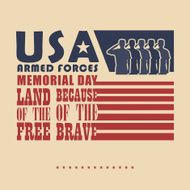 Memorial day greeting card