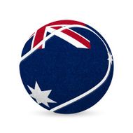 Tennis balls with Australian flag isolated on white