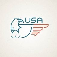 Made in the USA Symbol with American flag and eagle N15