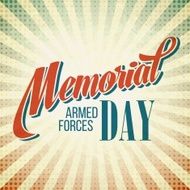 Memorial Day Typographic card with the American flag and eagle N4