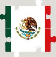 Mexico Flag in puzzle N5