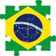 Brazil Flag in puzzle N4