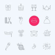 Party and Celebration icon set Vector silhouette illustration N3