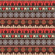 Christmas silhouettes seamless pattern N2