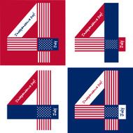 Independence Day card or background July 4 N16