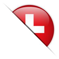 Switzerland Flag Glossy Button Hidden