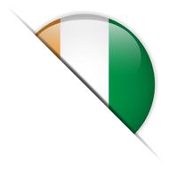 Ivory Coast Flag Glossy Button Hidden N2
