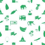 Sri-lanka country symbols seamless green pattern eps10