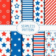 Patriotic stars pattern American symbols USA flag 4th of July N2