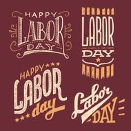 Labor Day vintage hand-lettering designs