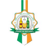 Ireland Beer advertising sticker label for print