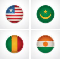 Flags of countries as fabric badges N21