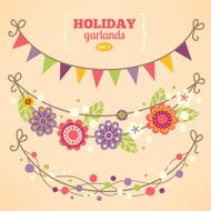Set of holiday garlands N2