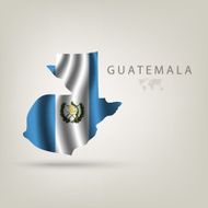 Flag of GUATEMALA as a country with shadow
