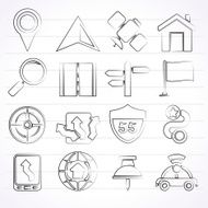 Gps navigation and road icons N2