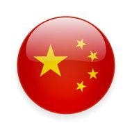 Round icon with flag of China N3