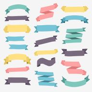Set of design elements vintage banners ribbons Vector illustrat