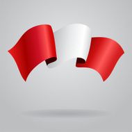 Peruvian waving Flag Vector illustration