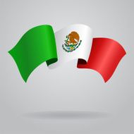 Mexican waving Flag Vector illustration