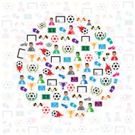 Soccer circle icons background Illustration vector eps10 N2
