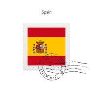 Spain Flag Postage Stamp