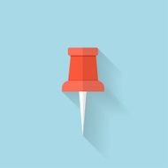 Flat web icon Location pin
