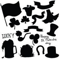 vector silhouette elements St Patrick&#039;s Day N2