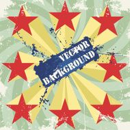 Vintage poster with stars Vector illustration
