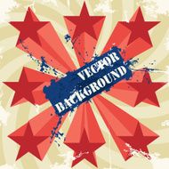Vintage poster with stars Vector illustration N2