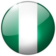 Nigeria Round Glass Button