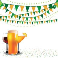 Happy hour drinks bunting background N2