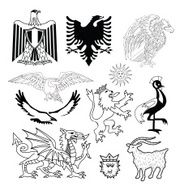 Coat of arms elements set vector illustration N4