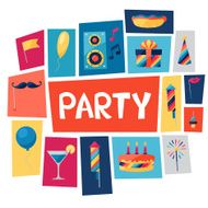 Celebration background with party icons and objects N3