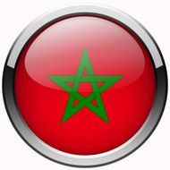 morocco flag gel metal button