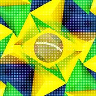 Brazil Soccer Creative Abstract Design N7