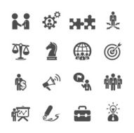 business and strategy icon set vector eps10