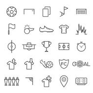Soccer icons set vector N2