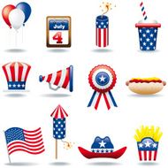 Icon Set Fourth of July N2