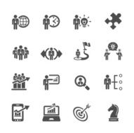 business and strategy icon set 3 vector eps10 N2