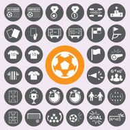 Soccer Icons set vector eps10
