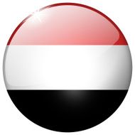 Yemen Round Glass Button
