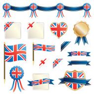 great britain ribbons and flags