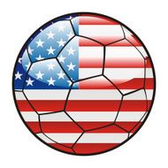 America flag on soccer ball