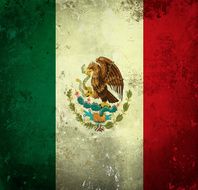 Grunge flag of Mexico