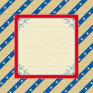USA wooden background with stars and decorative frames N2