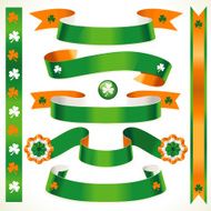 Orange Green and Clover Ribbons