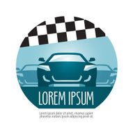 Rally vector logo design template race or racing car icon