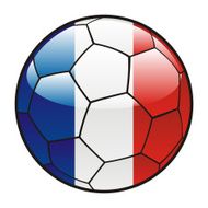 France flag on soccer ball