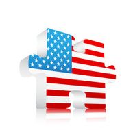 USA puzzle flag