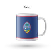 Guam flag souvenir mug on white background N2